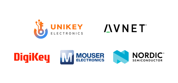 유니키·Avnet·DigiKey·Mouser·Nordic 유통사 로고