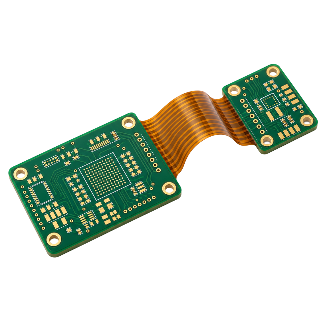 경성 보드와 연성 케이블이 연결된 Rigid-Flex PCB